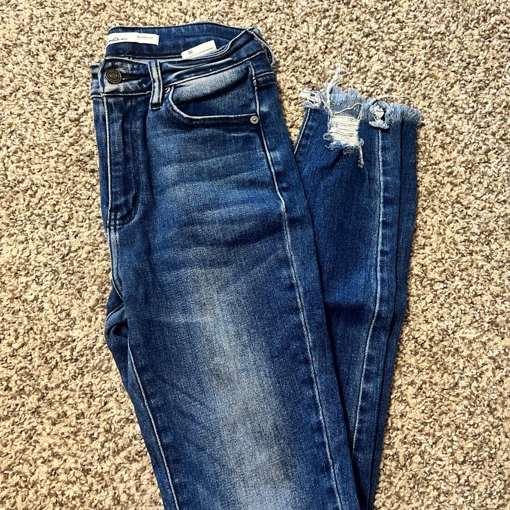 KanCan Dark Blue Distressed Skinny Jeans